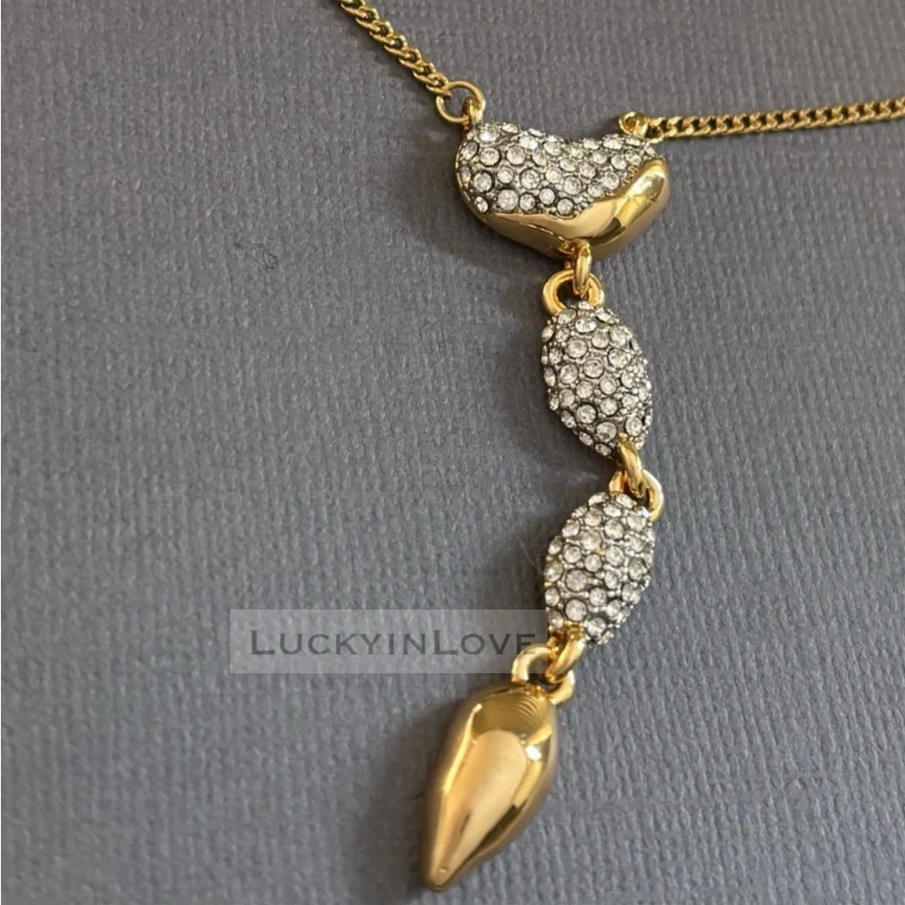ALEXIS BITTAR • Solanales Crystal Pebble Chandelier Drop Necklace
